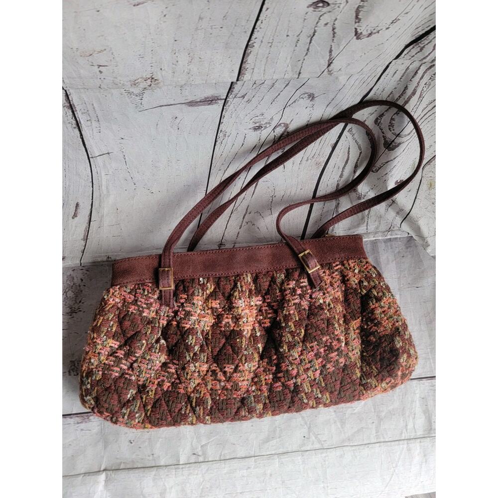 Vera Bradley vintage handbag 12inx7in Woven Tapestry Plaid Style Shoulder Purse